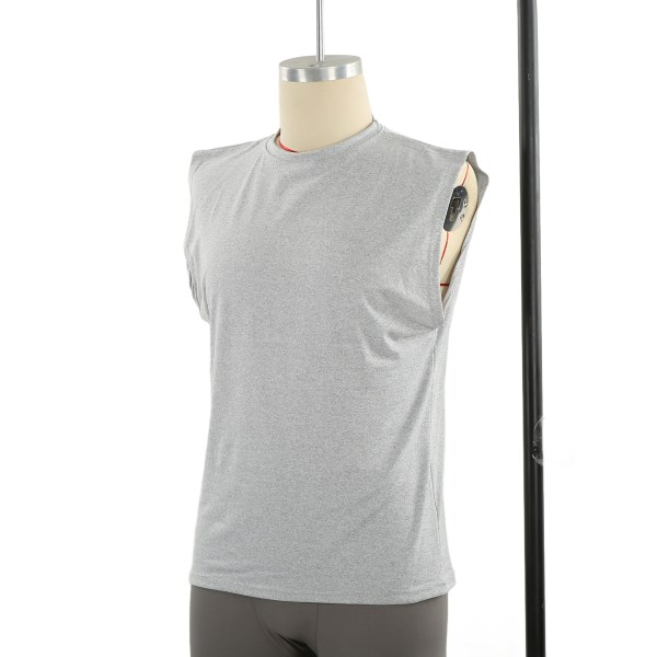 Träningslinne för män Ärmlösa muskelskjortor i ren färg för Bodybuilding Gym TrainingGrey XL