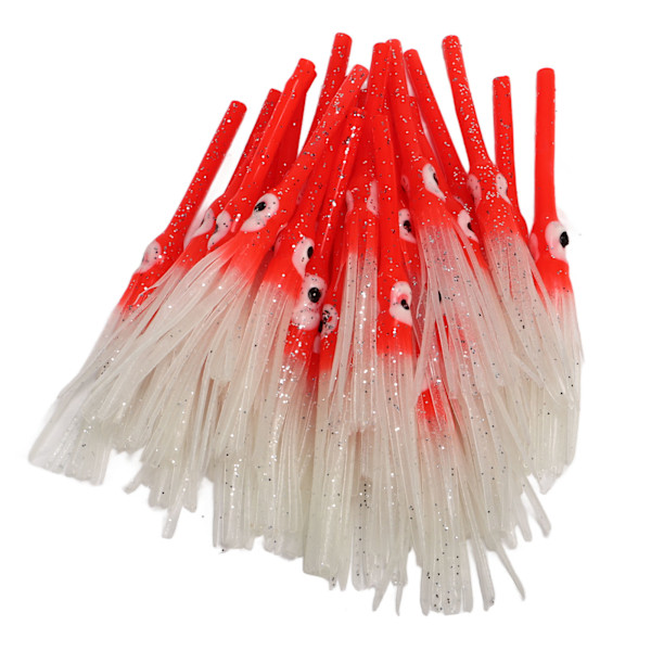 30 st Luminous Squid Skirts Mjuka Artificiella Bläckfisk Luminous Bete för Saltvatten Sötvattensröd