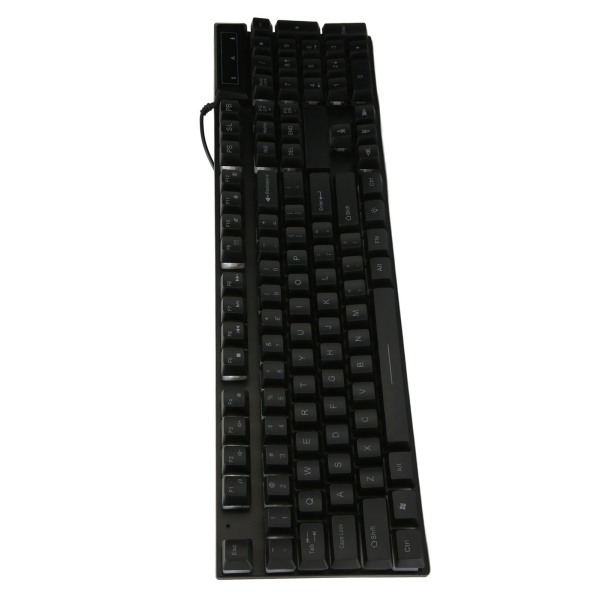 Gaming Keyboard Kablet 104 taster Ergonomisk baggrundsbelysning USB-tastatur til hjemmekontor Laptop Arbejdsspil Sort
