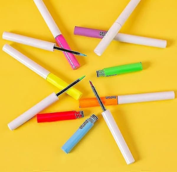 Neon Flydende Eyeliner 8 Farver UV Glow Eyeliner Jul