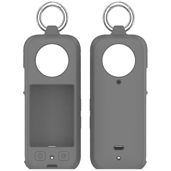 J8Y Soft Silicone Case for Insta360 X3 Action Camera Dustproof Protective q8S Cover - Dark Grey