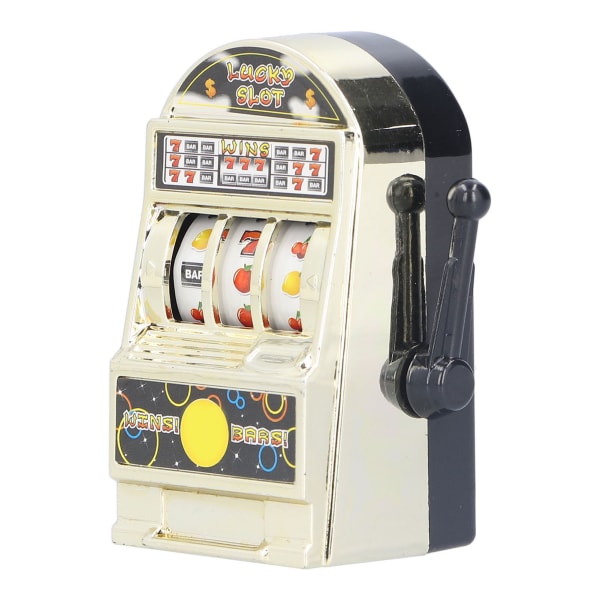 Mini spilleautomat Toy Lightweight Lucky spilleautomat Bank med snurrende hjul for Creative Festival GiftGold