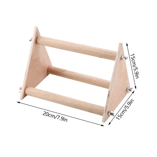 Papegøje Stand Aborre Fugl Pet Standing Legeplads Funny Wooden Activity Playstand