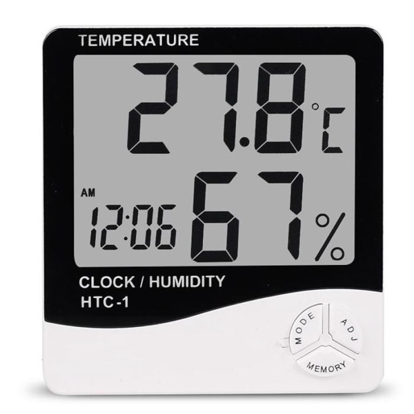 Digitalt termometer Hygrometer Indendørs Hjem Vejrstation Mini Rum Termometer Temperatur Fugtighed Monitor