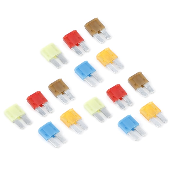 15 kpl Car Circuit Micro2 Blade -sulakesarja 5A 7.5A 10A 15A 20A