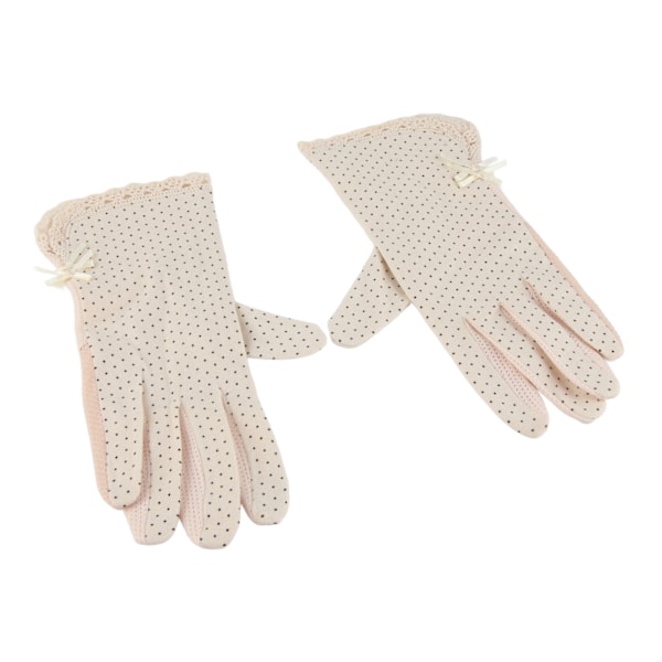 Solskyddshandskar för kvinnor, mjuka och andningsbara, halkfria, eleganta solskyddshandskar för klättring, körning, cykling, beige