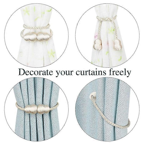 Magnetic Curtain Tiebacks Rope Decorative Curtain Tiebacks