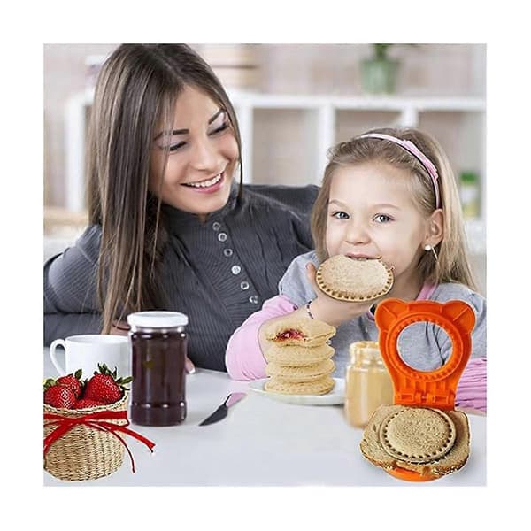 Håndbeskyttelse Bakeredskaper Rund Sandwichkutter og Forseglingsform i Rustfritt Stål Kakeform Kjeks Sandwich Lomme Brødform