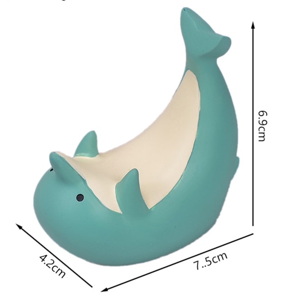 Søt og komfortabel bærbar stasjonær mobiltelefonstativholder i harpiks for å se dramaer - Delfin