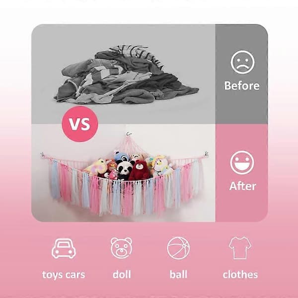 Stuffed Animal Hammock with LED Lights, Doll Hanger