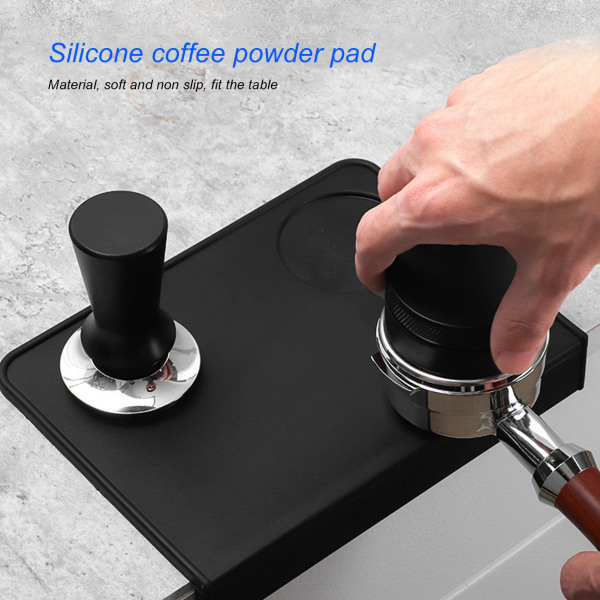 Skridsikker Fødevaregodkendt Silikone Kaffepresser Pad - Sort (1 Stk)