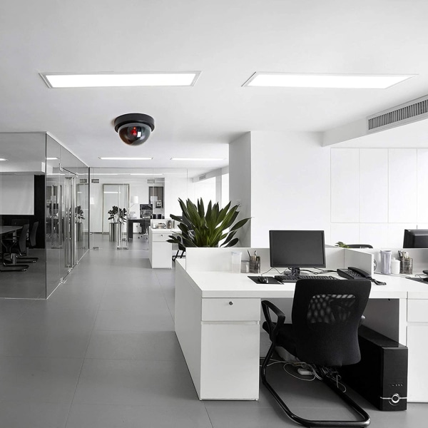 Dome Dummy Security CCTV-kamerasimuleringsmonitor med LED-blinkende lys Utendørs innendørs bruk