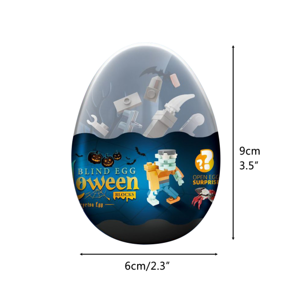 12 stk 2022 Halloween-æg med minibyggeklodser, der er kompatible til Halloween-festen favoriserer klasseværelsespræmietilbehør til børn
