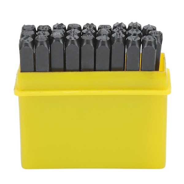 4mm Craft Letters A-Z Punch Stamps Set Høj Kulstof Stål Metal Læder Værktøjssæt Etui