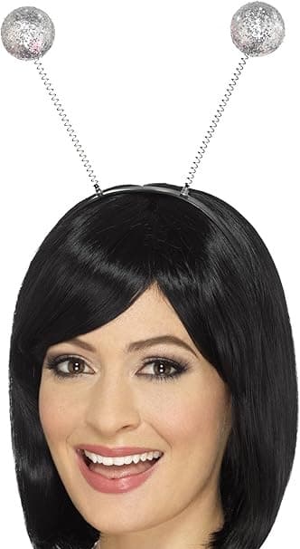 Sølvfarvede Alien Glitter Ball Boppers Tilbehør