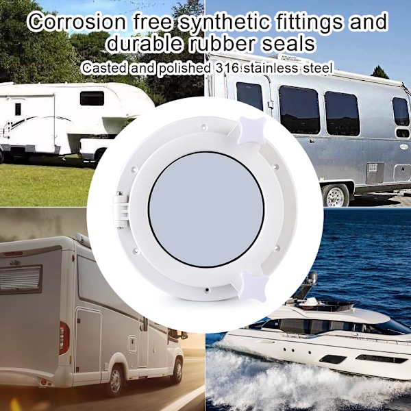 215mm Runda Rundfönster Belysning Ventilation Yacht RV Lucka Fönster Portlights