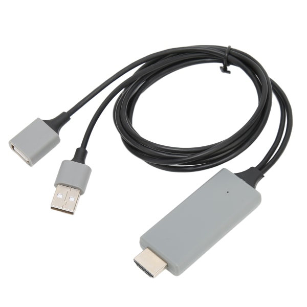 HDTV Kabel Adapter 1080P HD Multimedia Interface Kabel Adapter för IPhone TV Monitor Projektor Svart