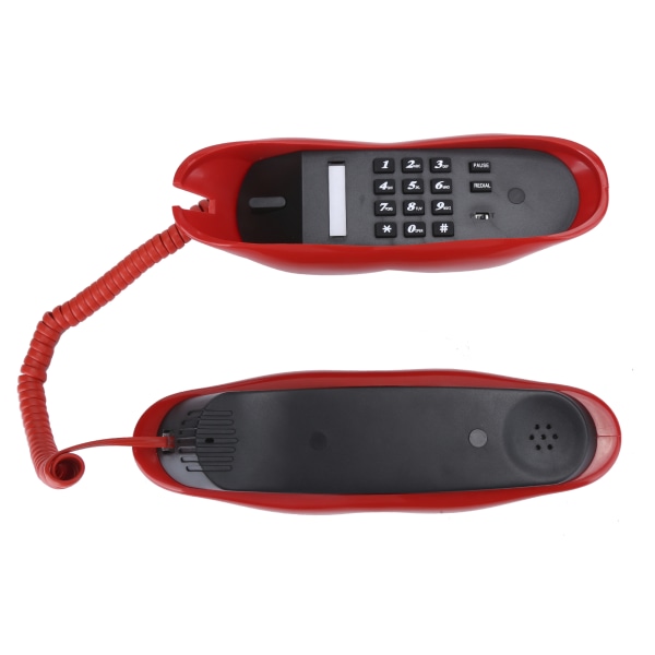 WX-3016 Fashionabla Funny Home Lip Telefonnummer Lagringsfunktion med US/UK WiringRed