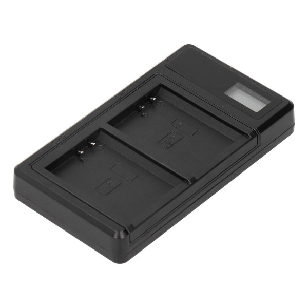 Bærbar Dual USB-kamera batterilader med LCD-skjerm - Kompatibel med LPE10