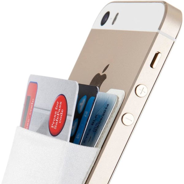4 kortholdere, selvklebende veske, selvklebende mobiltelefonlommebok, Stick-on lommebok for iPhone, Galaxy, Sinji Pouch Basic 4