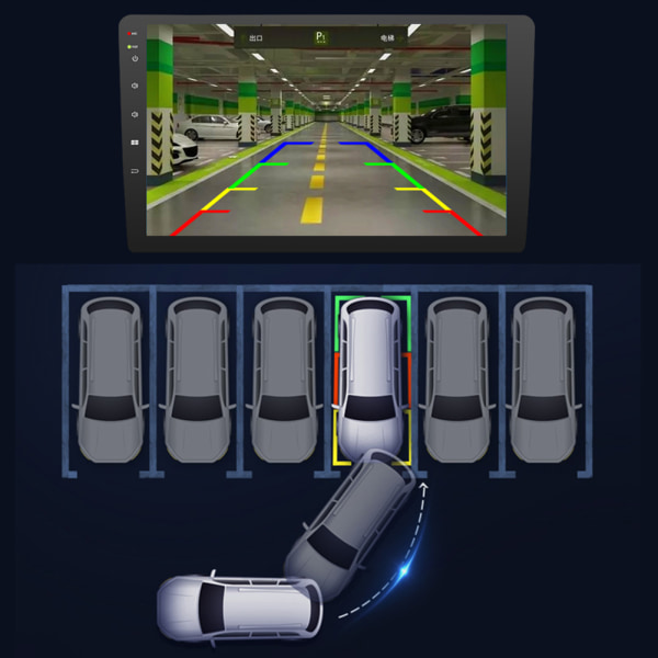 HD backkamera 170° vattentät bilparkeringssystem Monitor Passar till Toyota Corolla/Vios