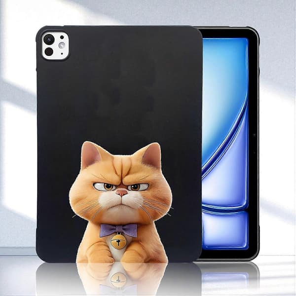 Case for iPad Pro 11 (2024) Pattern Print Slim TPU Tablet Protective Case - Garfield Cat