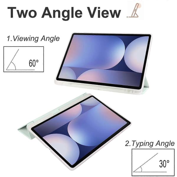 Etui til Samsung Galaxy Tab S10+ med Pennholder Tri-Fold Stativ Nettbrettbeskyttelse Auto Wake/Sleep