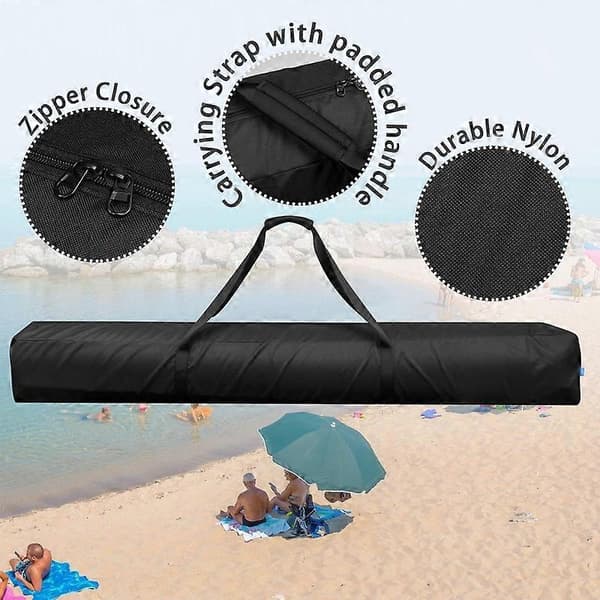Opbevaringstaske til terrasseparasol, 145 cm sammenklappelig strandparasoltaske