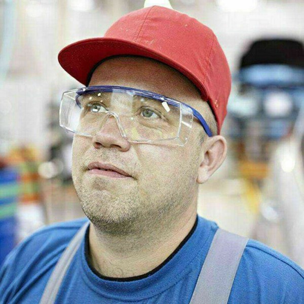 Beskyttende vernebriller Clear Anti spytt Øyebeskyttelse Googles for kjemiske og arbeidsplassvernbriller