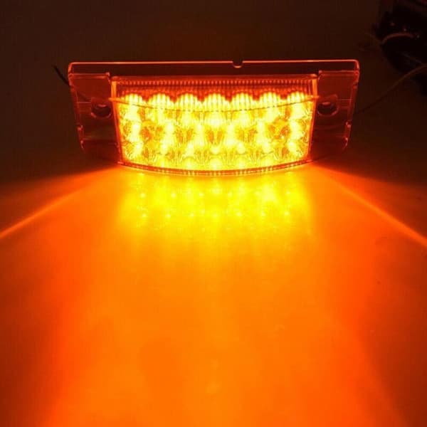 21-LED gule baglygter til bil, 2 stk., sidemarkeringslygter til trailer, lastbil, bus, vandtank, blinklys