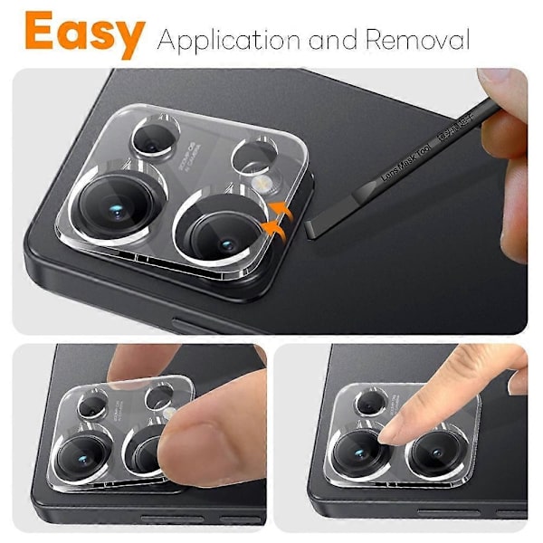 NORTHJO Tempered Glass Camera Lens Protector for Xiaomi Redmi Note 14S 4G, HD Clear 3D Full Coverage