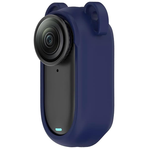 Silicone Protective Case with Hollow Design for Insta360 GO 3 GO 3S - Dark Blue
