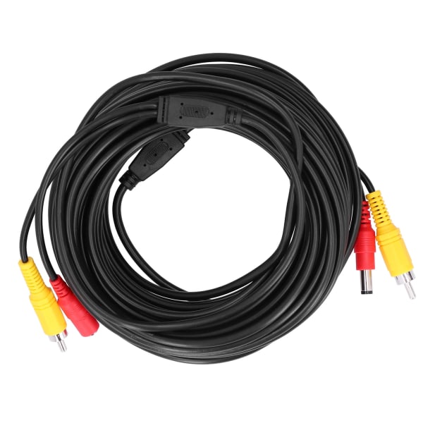 Bärbar CCTV-kabel 2-in 1 power RCA+DC-kontakt för övervakningskamera DVD-spelare (15m 49,2ft)