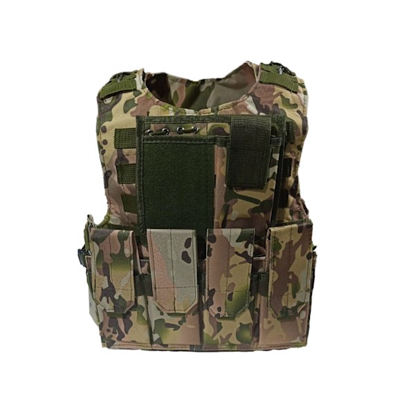 Men's Military Vest Lightweight Adjustable Outdoor Training Vest Multi Function Outdoor Equipment for Fishing Traveling CP