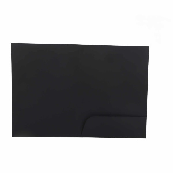 Taskukansio L-muotoinen kansio, viisto muotoinen sisäänrakennettu tasku Kätevä paperikansio musta Black Single