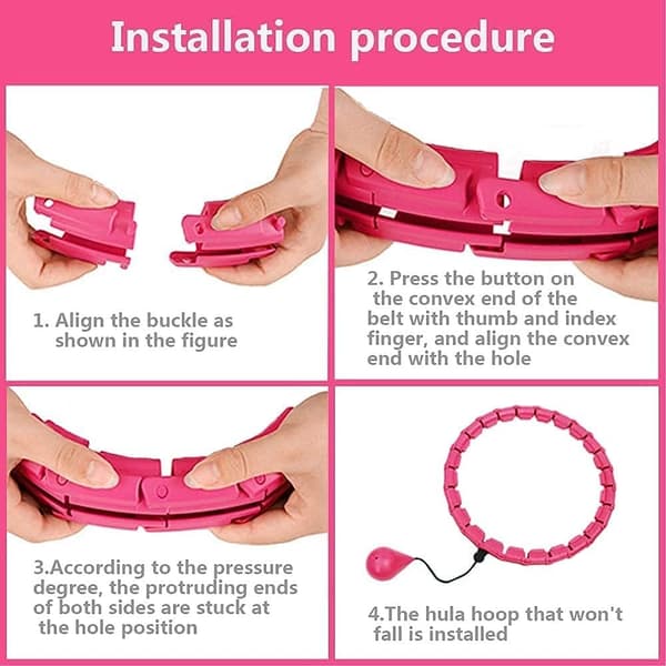 Hula Hoop som inte faller ner, justerbar för vuxna, storlek 55-125 cm