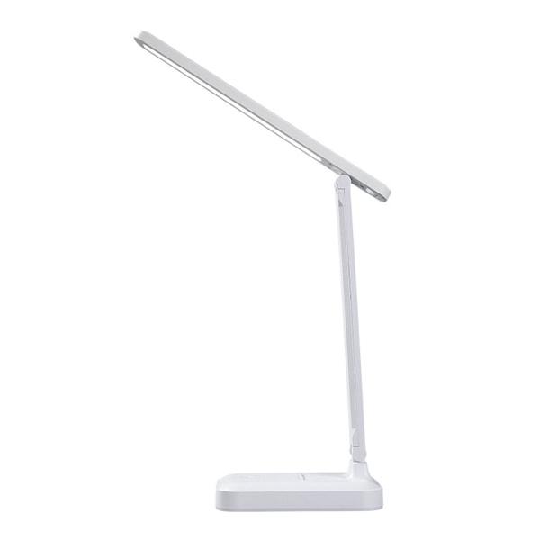 LED Vikbar Skrivbordslampa USB Uppladdningsbar Ögonskydd Skrivbordslampa Touchkontroll Sovrum Kontor Studier Elfenbensvit (Uppladdningsbar)-1 styck