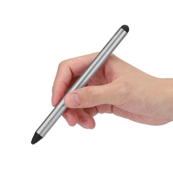 Dobbel bruk kapasitiv universal berøringsskjerm penn Stylus for alle mobiltelefoner nettbrett (grå)