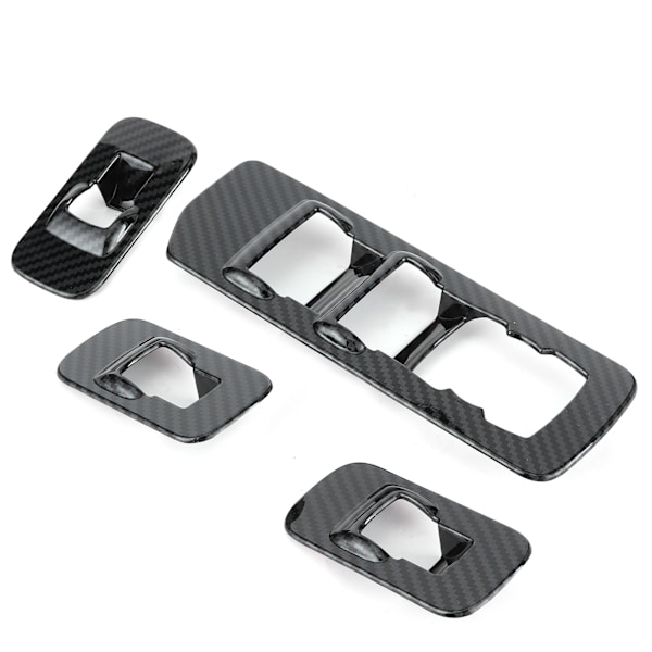 4 st Fönsterhiss Justeringspanel Switch Trims Kolfiberstil Passar Ford F150 2015-2020