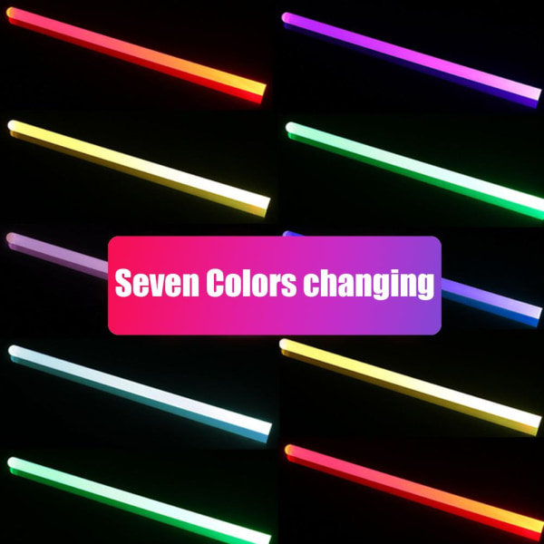 RGB 7/10 väriä vaihtuva valomiekka metalli ladattava laajennettava valomiekka äänellä Cosplay-lelu lapsille Halloween-joululahja