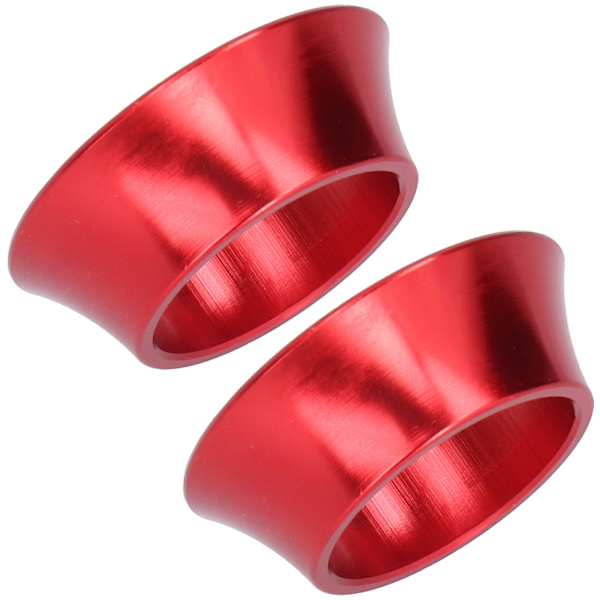 2 stk CNC Aluminium Legering 15mm Sykkel Konisk Skive Sykkel Gaffel Konisk Styre Hoderom Spacer Rød
