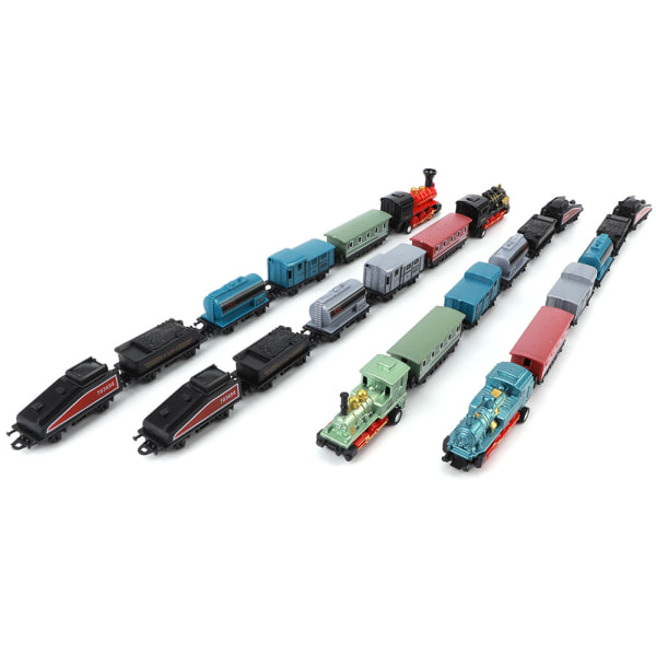 4 set Minitåg Leksak Pull Back Ångtåg Modell Set Diverse stilar för barn(abcD Style Model)