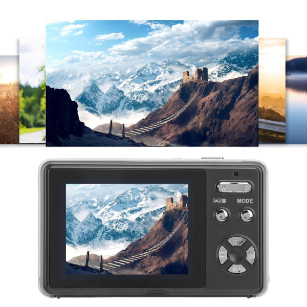 Teräväpiirto 48MP Mini Videokamera 2,4 tuuman IPS-näytöllä ja 16x digitaalisella zoomilla - 32GB