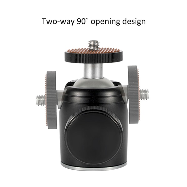 K26 360° roterbart ministativ Monopod Dobbel åpningskulehode 1/4 tommers feste for speilreflekskamera