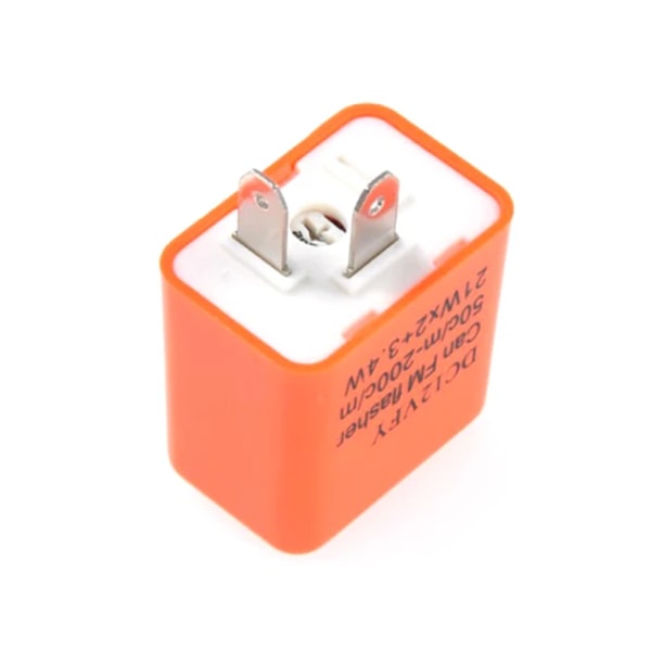 Justerbart 12V 2 Pin Frequency LED Flash Relay Orange orange color