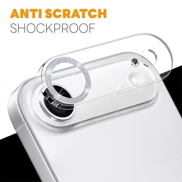 NORTHJO Lens Protector for iPhone 17 Air Camera, Glitter Bling Circles, Tempered Glass, HD Clear 3D Full