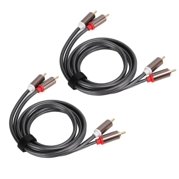 2 kpl RCA-kaapelit Johto 2–2 AV 4 power äänikaapeli subwoofereille 3,3 jalkaa pitkä