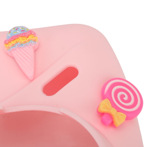 Lett rosa dessert silikonbeskyttelsesveske med skulderstropp for Instax Mini 7 Plus