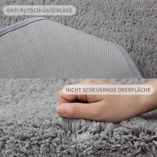 Luksuriøs badematte - Absorberende og maskinvaskbar, grå badematte 40x60cm, dusjmatte for baderomsgulv