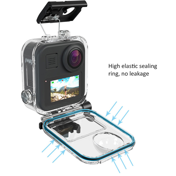 Vandtæt hus Shell Cover Kamera beskyttende dykkertaske til GoPro Max panoramakamera